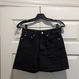 Black Denim Shorts